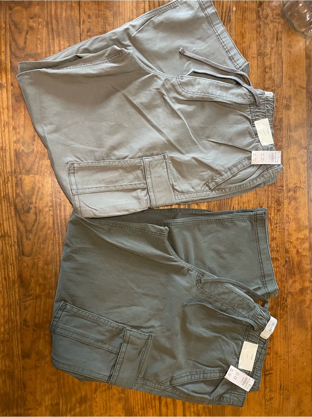 Hollister Baggy Stretch Men’s XXL Tall Drawstring Cargo Pants Duo, NWT